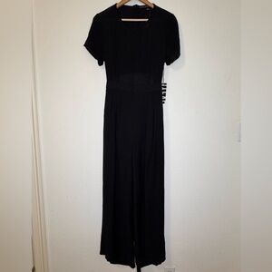 NEW HYFVE Black Jumpsuit Button Back Open Back Waist